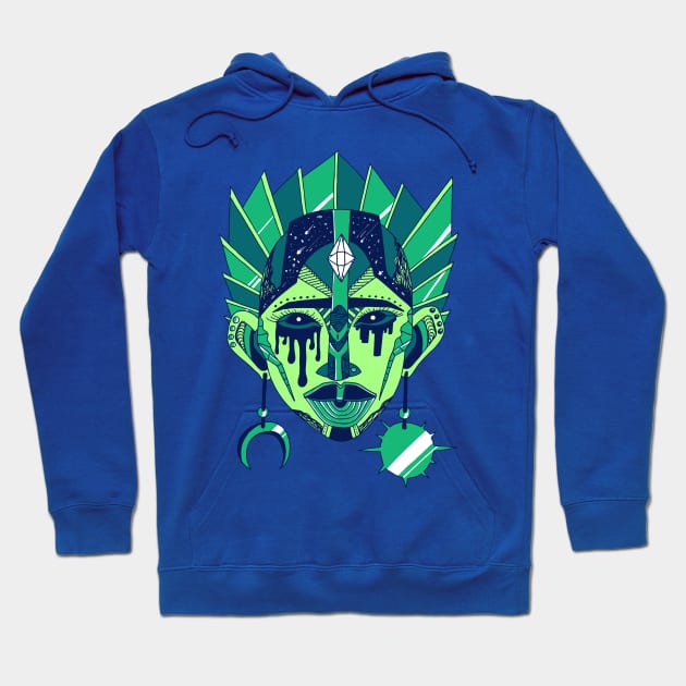 Ngreen African Mask No 12 Hoodie by kenallouis